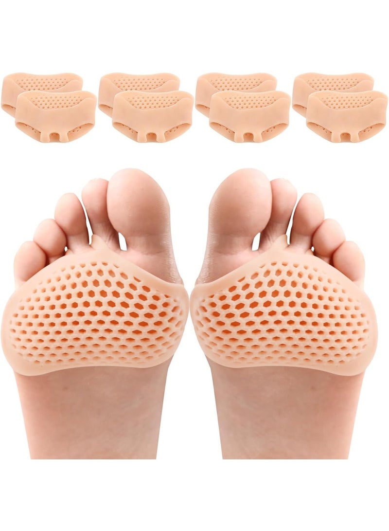ChicAbode Metatarsal Pads 6 Pairs Ball of Foot Cushions for Women and Men,Foot Pads for Pain Relief for Shoes Pads, Bunion Forefoot Pads, Foot Cushion for Ball of Feet (Beige) - Image 1